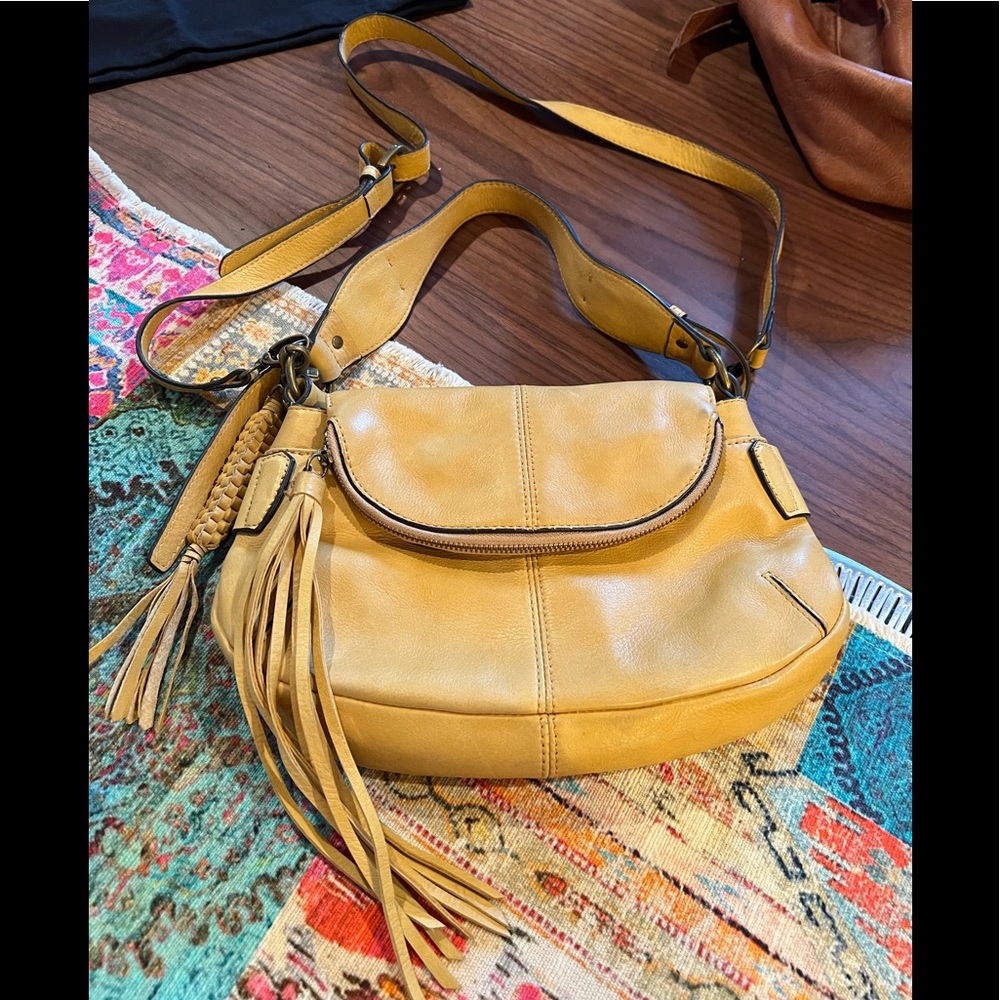 LUCKY BRAND Glendale Small Convertible Leather Crossbody